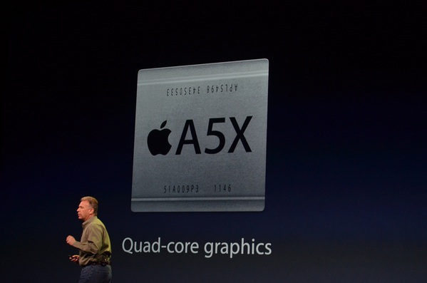 图一 : 苹果双核心A5x，将绘图核心从两颗增为四颗。