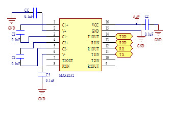 图二 : UART模块电路图