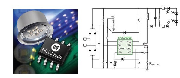 圖1 : ：PFC初級端控制LED驅動器
