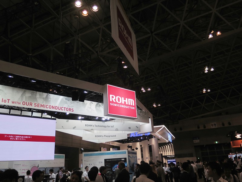 羅姆半導體在CEATEC Japan 2016展出一系列半導體技術及智慧應用。(攝影／王明德)