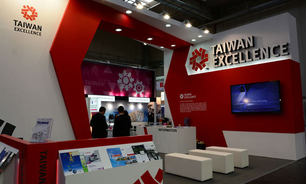 Figure 1: Taiwan Excellence booth which organized by TAITRA showcased a lot of Taiwan's industrial products in the Hanover Messe.