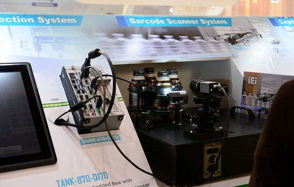 Figure 3: IEI Integration's machine vision solution which combine industrial computer, Camera and software, can take 150 pictures per minute.