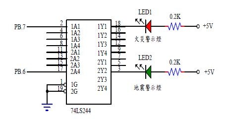 图7 : 警示灯的控制电路图