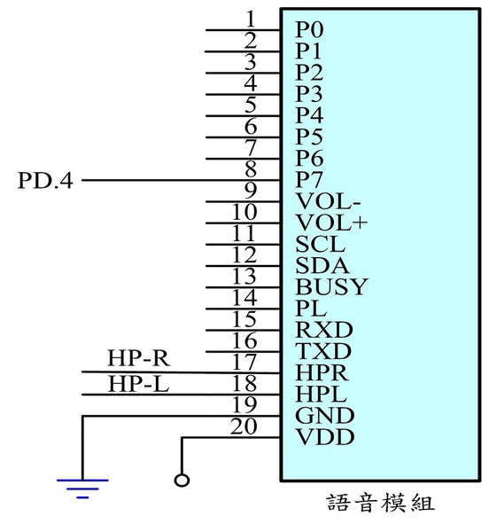图4 : 语音模组之控制电路图