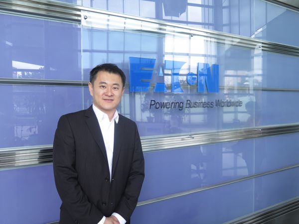 伊頓（Eaton）電氣事業台灣區銷售總監林鈺培指出，智慧能源管理不但可協助企業降低成本，同時也有助於自然環境的保護。（攝影／王明德）