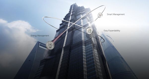 建築能源管理系統擷取用電設備的資料，幫助用戶建立即時能耗資料、統計與分析能耗資料、提供節能建議。(Source:LG)