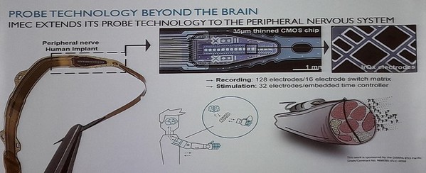 图2 : 超越大脑的探针技术imec将其探针技术扩展到周围神经系统。（source：IMEC ; 2018/10）