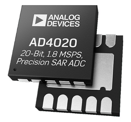 图1 : ADI的AD4020是一款低杂讯，低功耗，高性能的SAR ADC。