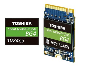 圖一 : 東芝推出採用96層3D快閃記憶體的1TB單一封裝PCIe Gen3 x4L SSD