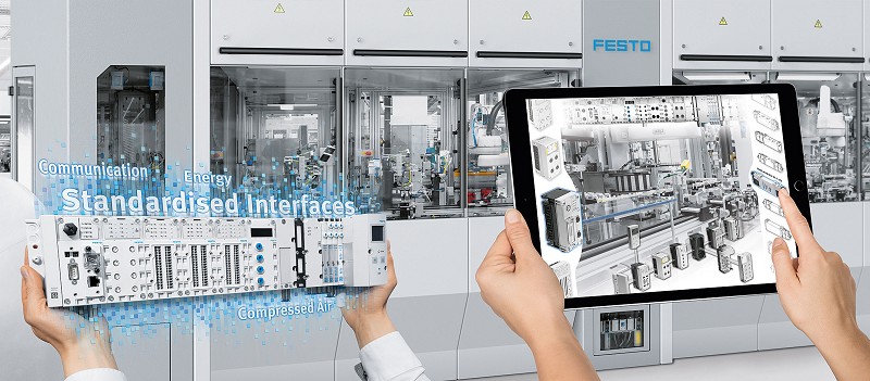透過數據可視化及後續分析、偵測，可達到設備預警的目的。（source：festo）