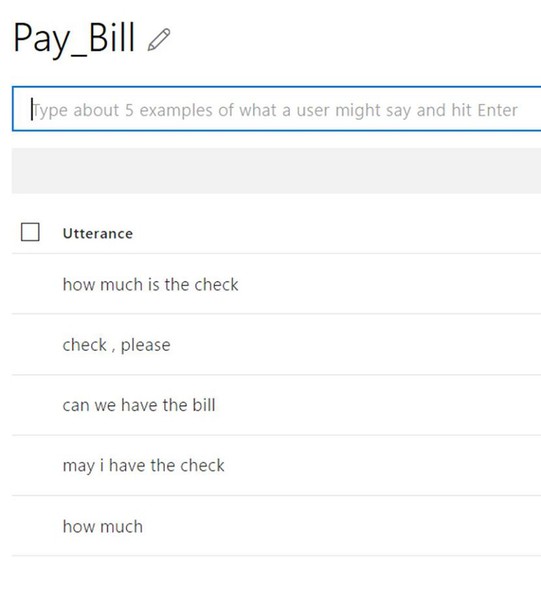 圖八 : 買單Intent: Pay_Bill