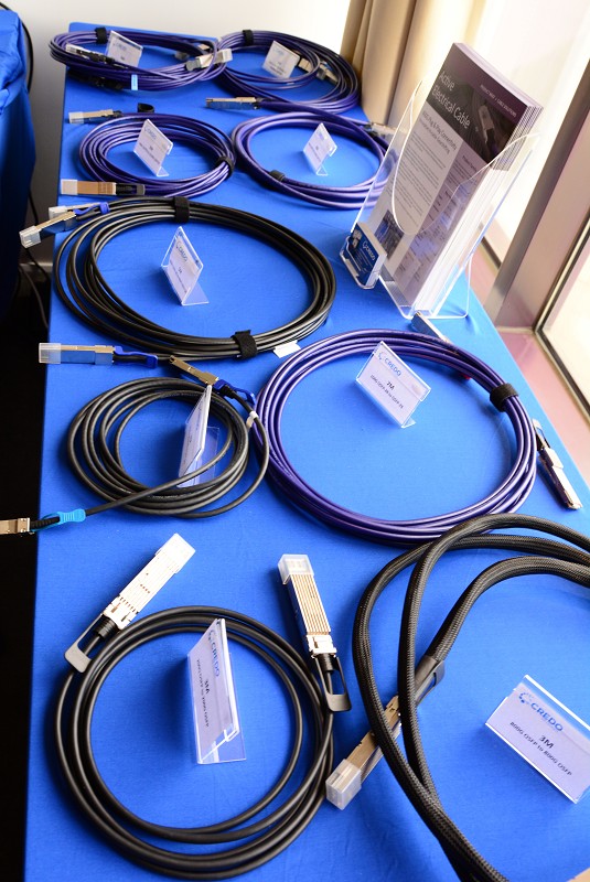 默升的產品都從100G起跳，而多以銅材料製作，佈署上很具成本優勢，但旗下也有光纖產品。（攝影／籃貫銘）