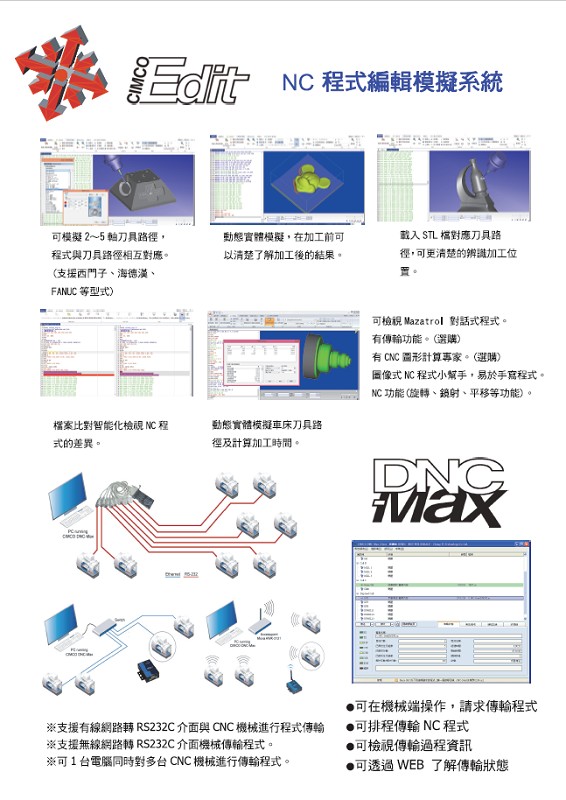 NC程式編輯模擬系統（CIMCO Edit）支援分析的專用資料庫資源更多，可在機械端操作。（source：新知造科技）