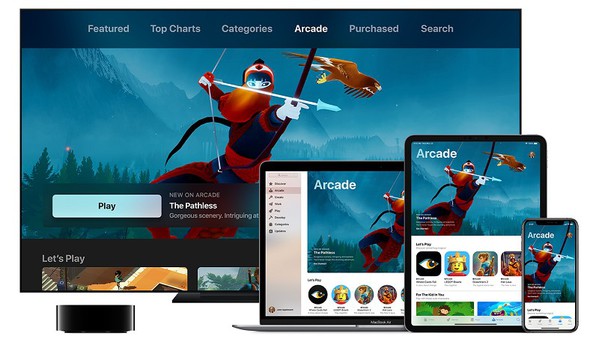 图二 : 苹果公司（Apple）推出游戏订阅服务「Apple Arcade」，直接冲击了既有的游戏市场生态与商业模式。（source: Apple）