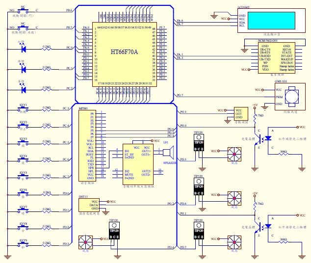 具智慧監控之傘架裝置完整電路圖