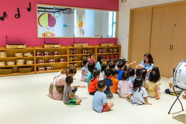 图二 : 联发科开办竹科最大、占地 600 坪的企业附设幼儿园，让同仁兼顾工作与家庭照顾。