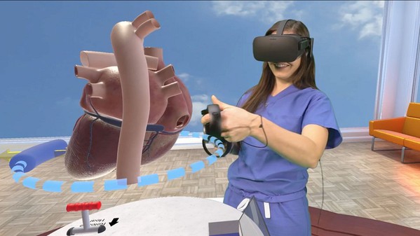 图4 : The Stanford Virtual Heart可以利用VR技术学习和了解患有先天性心脏病的心脏。（source：stanfordchildrens.org）