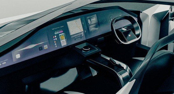 图六 : Vanarama利用想像设计来模拟APPLE CAR驾驶座舱仪表板。