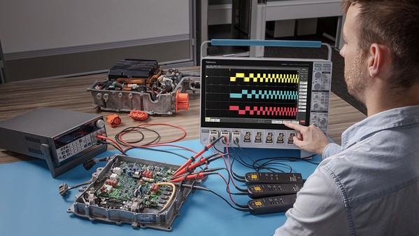 圖一 : 混合訊號示波器可以提供測量類比和數位混合訊號的能力，有些還包括可在頻域中進行射頻測量的內建頻譜分析儀。（source：tektronix.com）
