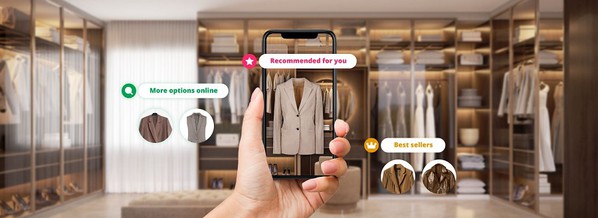 图1 :  透过 AI 技术可让企业商家更进一步融合实体和网路商店，提供无缝接轨的购物体验。（source：Appier）
