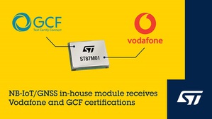 图一 : 意法半导体位置感知行动网路IoT模组获Vodafone NB-IoT认证
