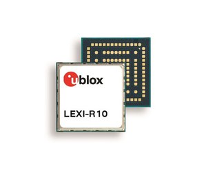 图一 : u-blox LEXI-R10是适用於需要中等数据传输率应用的超精巧模组