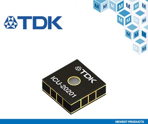 圖一 : 貿澤電子即日起供貨TDK InvenSense的ICU-20201飛行時間(ToF)距離感測器。