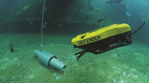 圖一 : 水下機器人製造商VideoRay為維護水下安全、支援打撈工作及執行深海探索任務提供安全高效的方案。