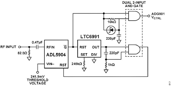 图十二 : CN0555 自动重定电路
