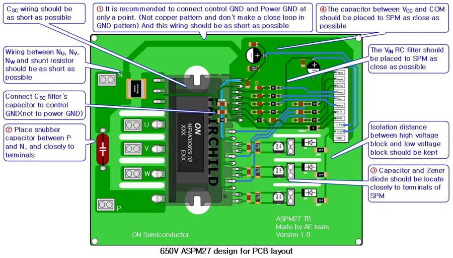 650 V ASPM27 PCB布局設計