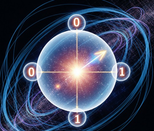 图一 : 量子位元运作的虚拟图示