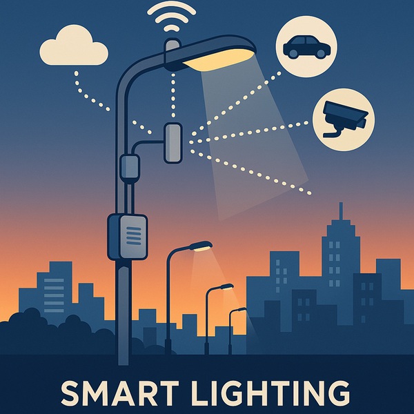 圖一 : 智慧照明的核心，正是感測網路與邊緣AI。