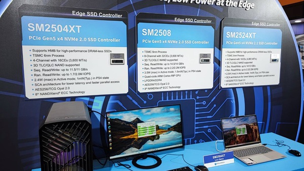 图一 :   SM2524XT是专为AI PC与边缘运算量身打造的SSD控制晶片