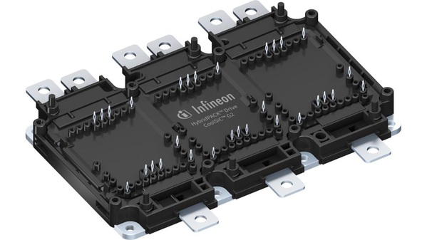 圖一 :   英飛凌 1300 V HybridPACK Drive 碳化矽模組的工作溫度可達 205℃