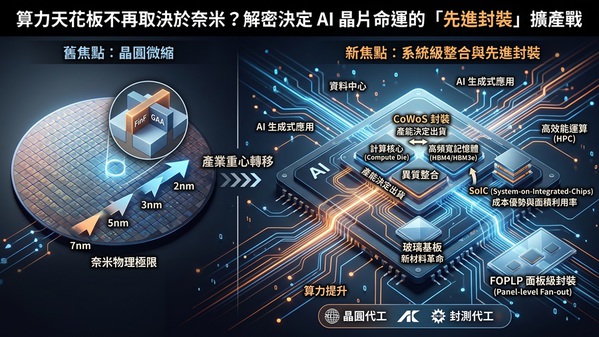圖一 :   產業焦點正從晶圓微縮轉向先進封裝與系統級整合。