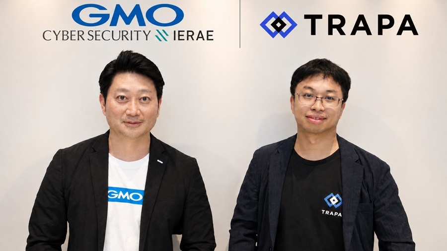 左起GMO Cybersecurity by Ierae 董事暨 CGO Hikohiro Lin、TRAPA Security 創辦人暨執行長趙正宇