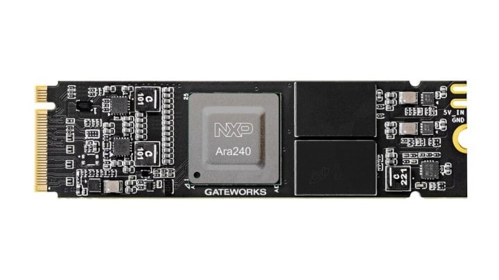 Gateworks基於恩智浦Ara240 DNPU的M.2 AI加速器，在邊緣提供高性能、低功耗的AI推理能力。