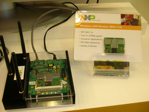 NXP于Computex所展示的802.11n模块路由器应用产品。（Source：HDC） BigPic:800x600
