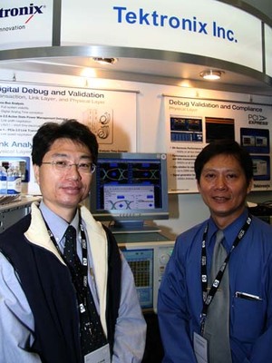 图左为太克量测仪器技术部门技术经理杨雄伟；图右为太克亚太区市场业务经理张天生。（Source：HDC） BigPic:375x500