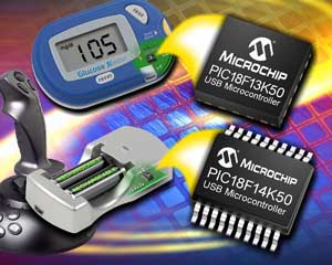 Microchip尺寸迷你的PIC18F1XK50可為任何應用增添USB功能。（來源：廠商）