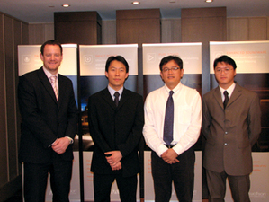圖左起為Wolfson行銷計劃經理Ian Clark、區域行銷經理吳彥翔、亞洲區業務副總裁盧能相、資深產品開發工程師羅正怡。 BigPic:350x263