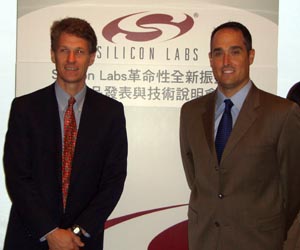 Silicon lab副總裁Dave Bresemann及silicon lab時序產品資深行銷經理James Wilson