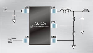 奧地利微電子新DC-DC降壓型轉換器AS1324
