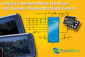 NS新白光LED驱动器可灵活控制背光亮度