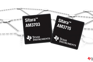 圖為TI發表兩款採用 1GHz ARM Cortex-A8 的 Sitara 微處理器 (MPU) —AM3715 與 AM3703