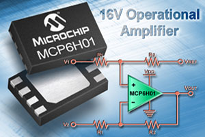 Microchip推出135uA低靜態電流的16V運算放大器