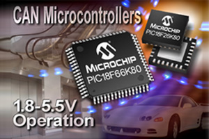 Microchip PIC18F“K80”8位元CAN微控制器