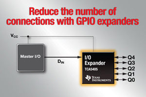 TI推出采用定时单线技术的单线I/O扩展器，可运用于众多要求轻巧外型的设计配置中。