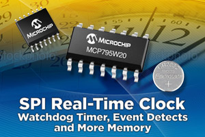 Microchip擴展獨立式即時時鐘/日曆元件系列