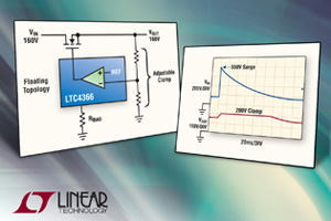 Linear浮動突波抑制器可保護至800V突波。
